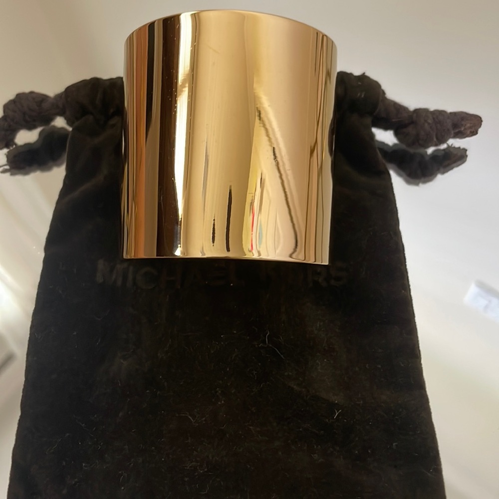 Michael Kors Wide Gold Cuff Bracelet